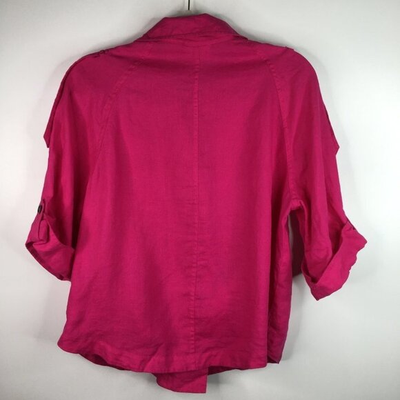 Chico's Women's Size 2 Linen Jacket Top - Picture 7 of 9